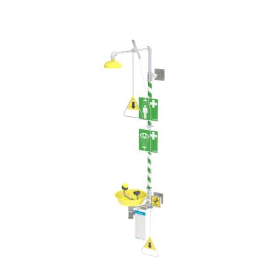 8020 Self-draining emergency station with eye/face wash