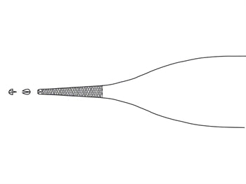 AESCULAP Adson skurðarskeið - knúið - beint - tennur 1x2 - 12 cm - BD512R - 39174