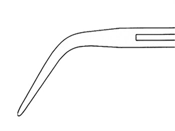AESCULAP BACKHAUS HANDKLÆÐA KLIPPI - boginn - skörp - 13.5 cm - BF433R - 39251