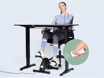 RAFKNÚIN PEDAL ÆFINGATÆKI MEÐ SKJÁ - svart - 43153