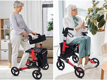 KOMPAKT ROLLATOR - samanbrjótanlegur - rauður - 43162