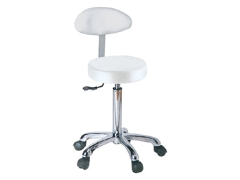 STOOL with backrest - hvítur - 45241