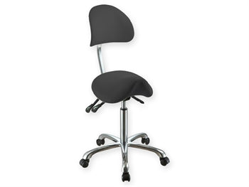 ERGO STOOL with backrest - svartur - 45260