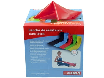 LATEX-FRÍTT ÆFINGABAND 45 m x 14 cm x 0.30 mm - rauður - 47022