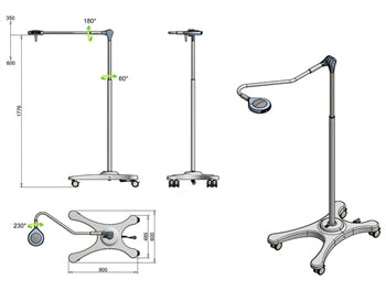 SATURNO AÐGERÐAR LED LÝSING - vagn - 49100