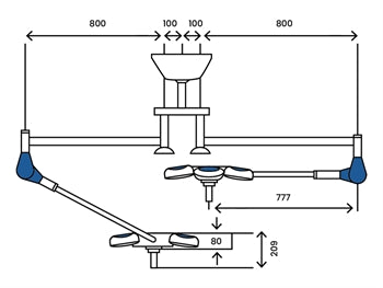 QUATTROLUCI LED LÝSING - loft tvöfalt - 49154