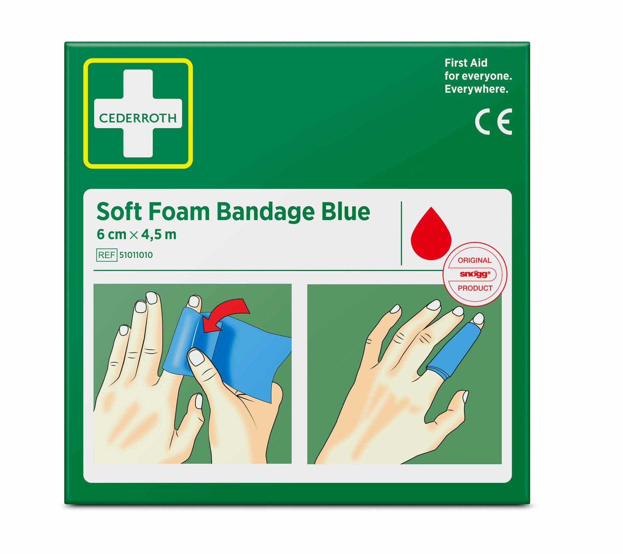 Cederroth Soft Foam Blue 6cm x 4.5cm  / Blár sjálflímadi plástur