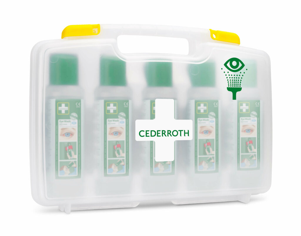Cederroth augnskolstaska með 5 x 500 ml augnskoli