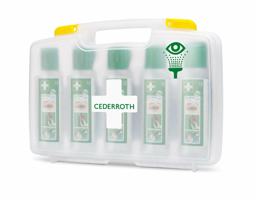 Cederroth augnskolstaska með 5 x 500 ml augnskoli