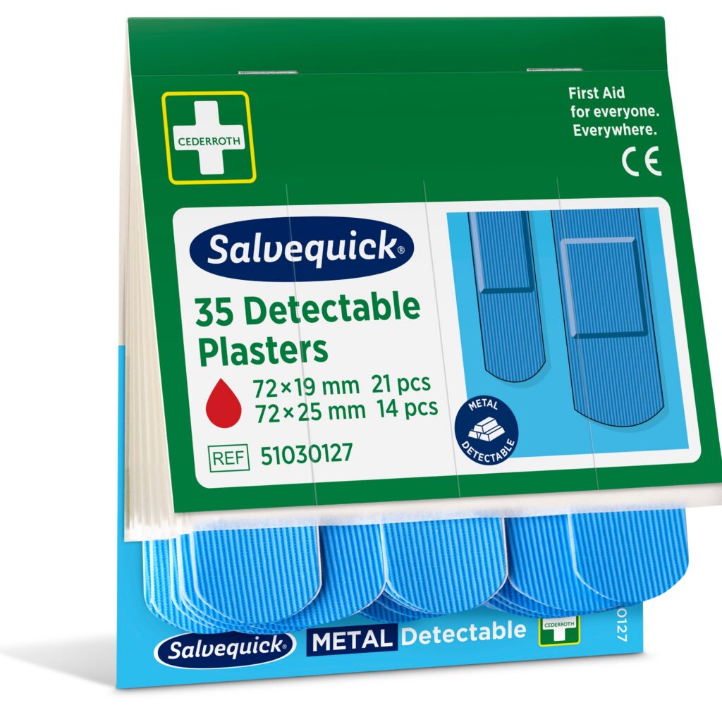 Salvequick bláir greinanlegir plástrar – áfylling 35 stk.