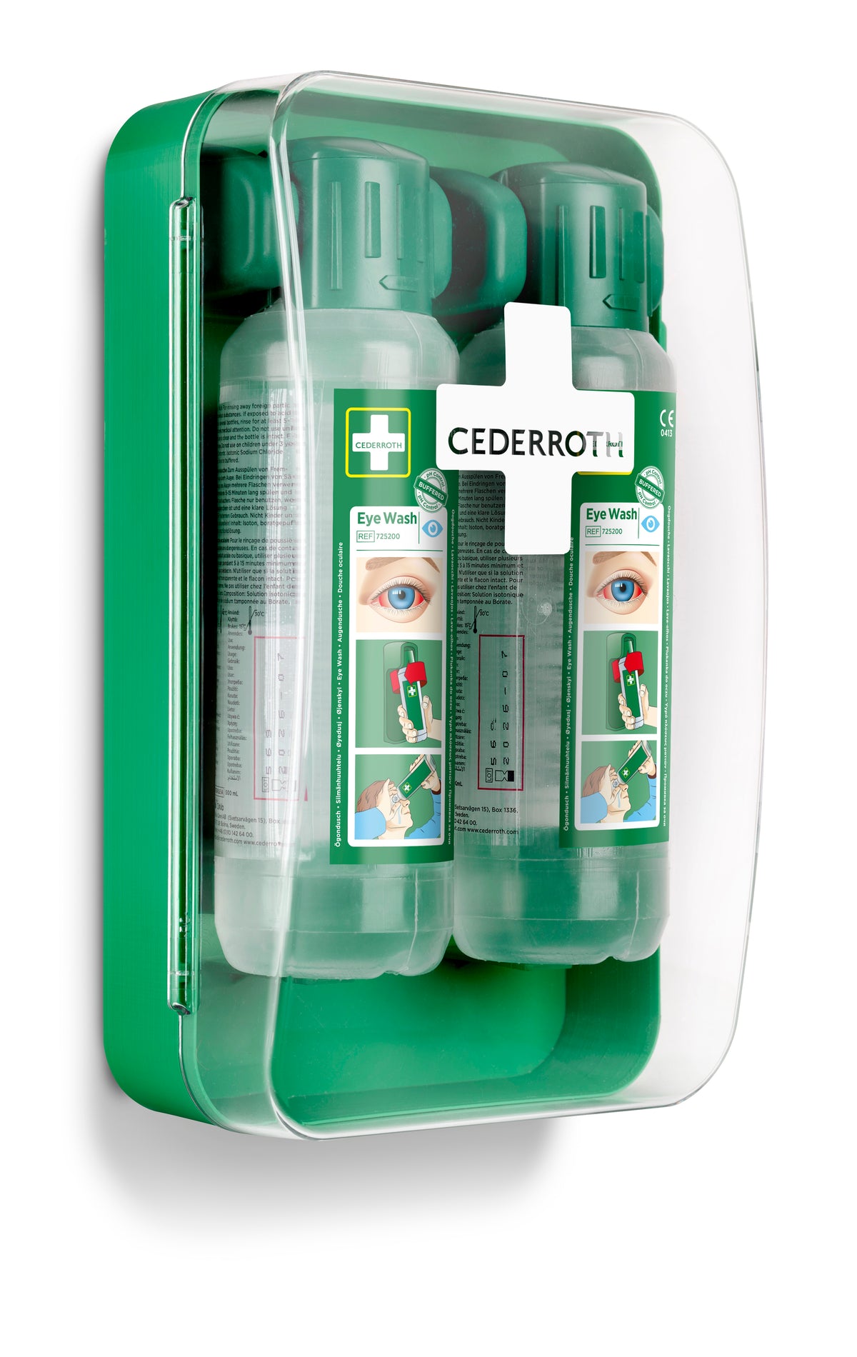 Cederroth augnskolsskápur með 2 x 500 ml augnskoli