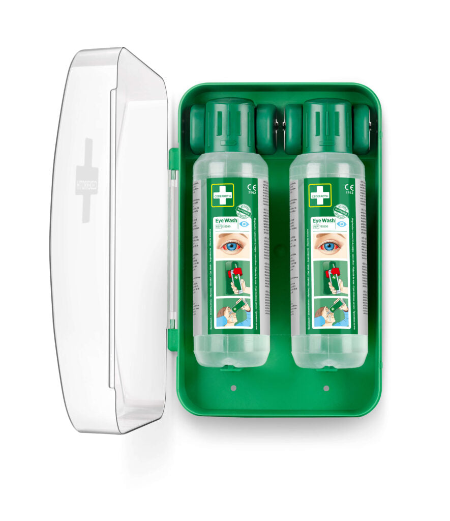 Cederroth augnskolsskápur með 2 x 500 ml augnskoli