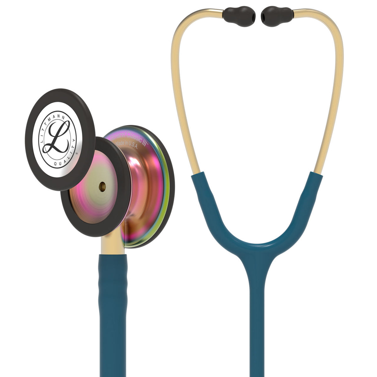 Littmann Classic III hlustunarpípa 5807 – karíbablá, regnbogaáferð