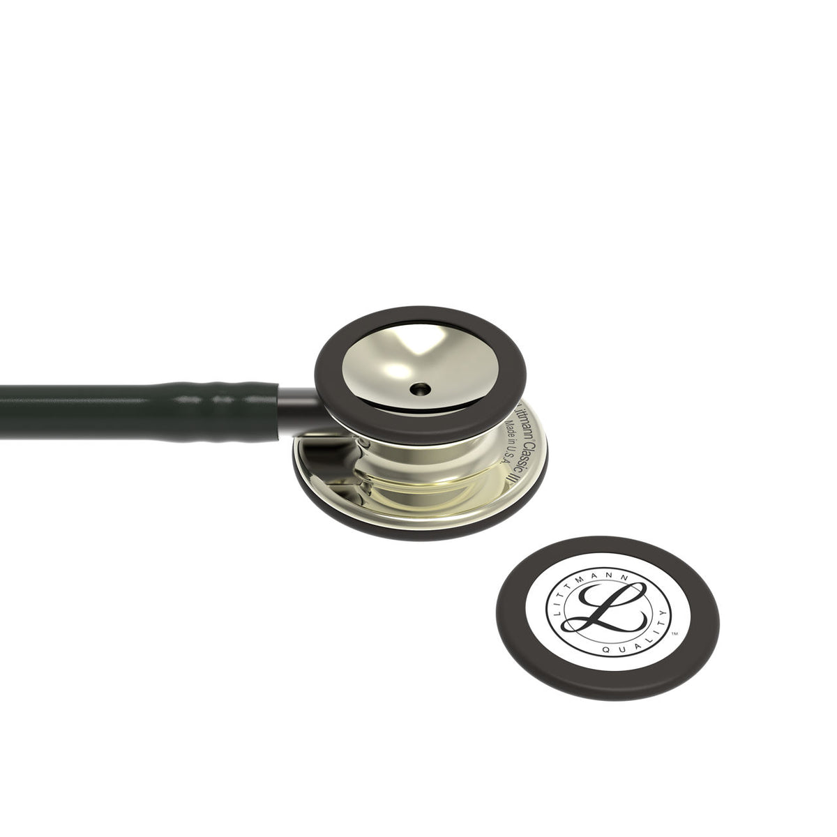 Littmann Classic III hlustunarpípa 5861 – svört, kampavínslitaður hlustunarhaus – opin bjalla