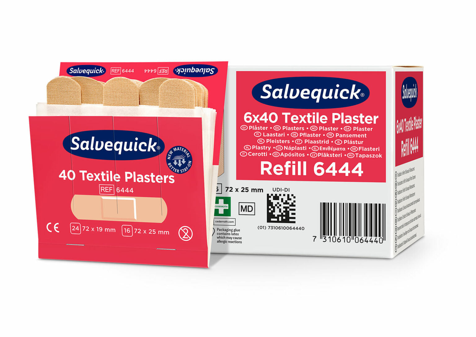 Salvequick plástur áfylling 40st. Textile