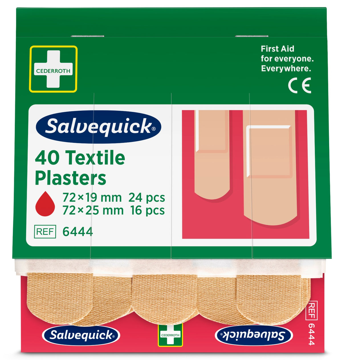 Salvequick textílplástrar – áfylling 40 stk.