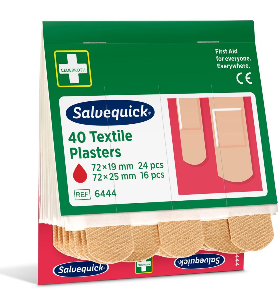 Salvequick textílplástrar – áfylling 40 stk.