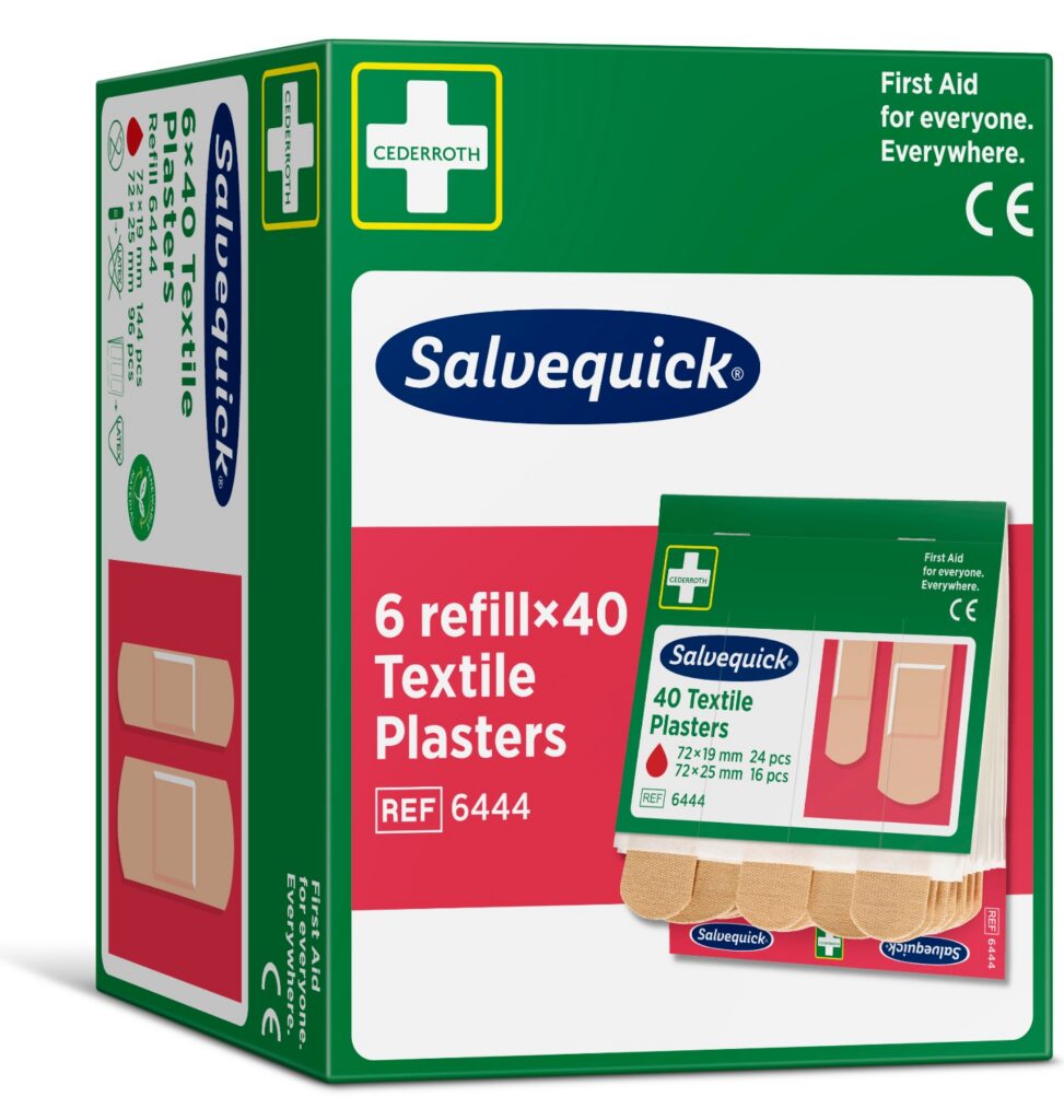 Salvequick textílplástrar – áfylling 40 stk.