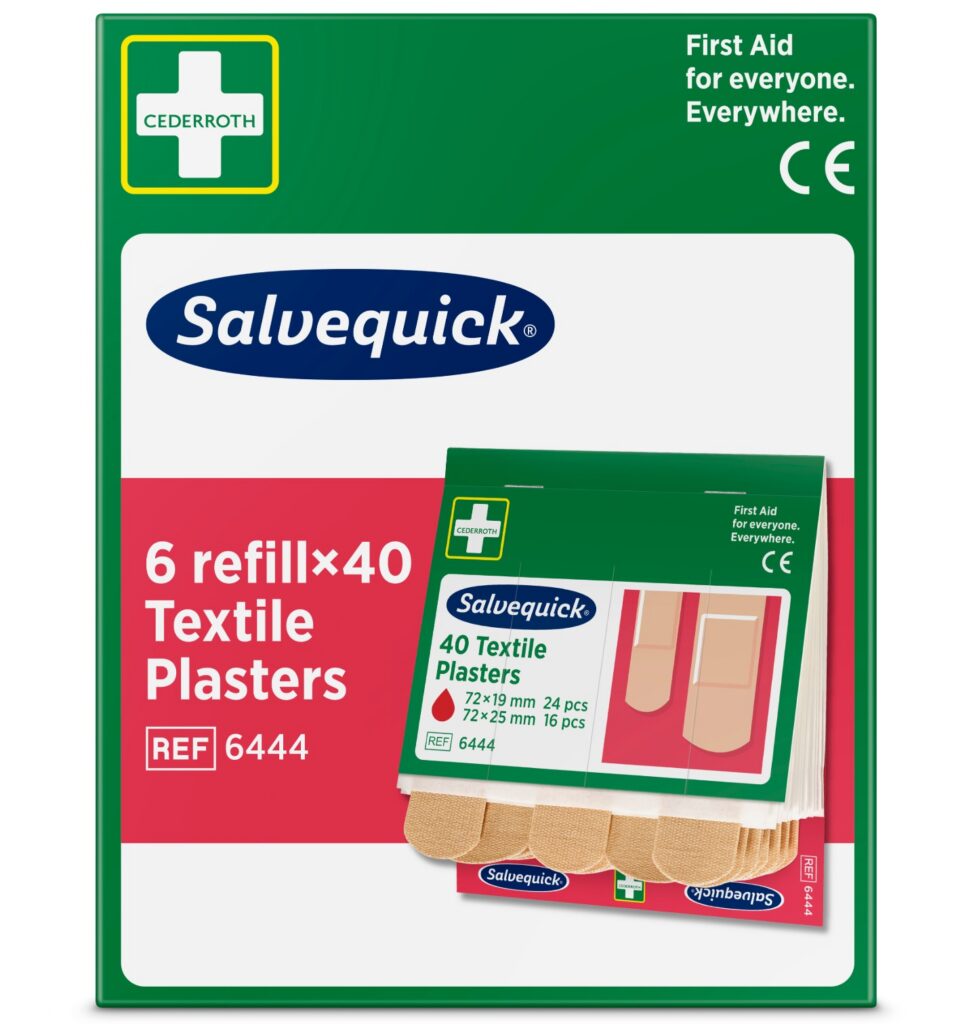 Salvequick textílplástrar – áfylling 40 stk.