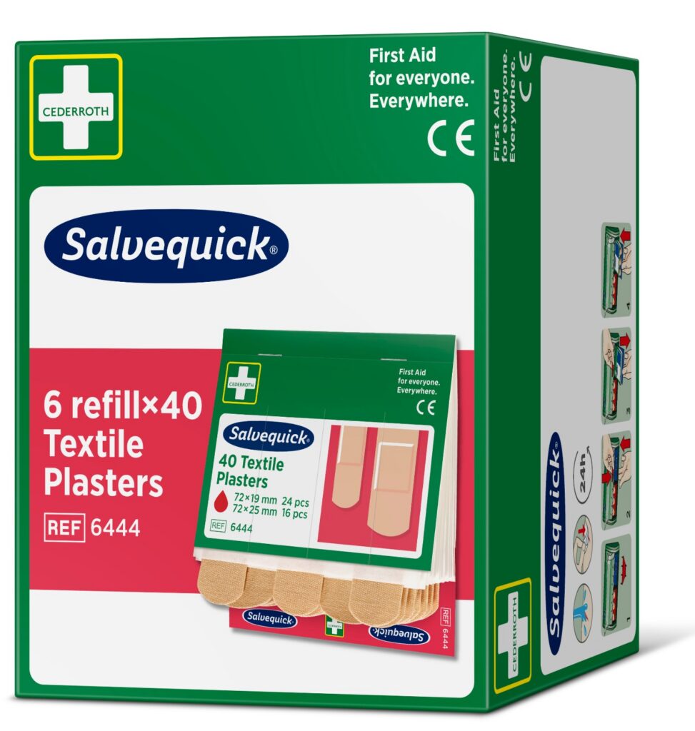 Salvequick textílplástrar – áfylling 40 stk.