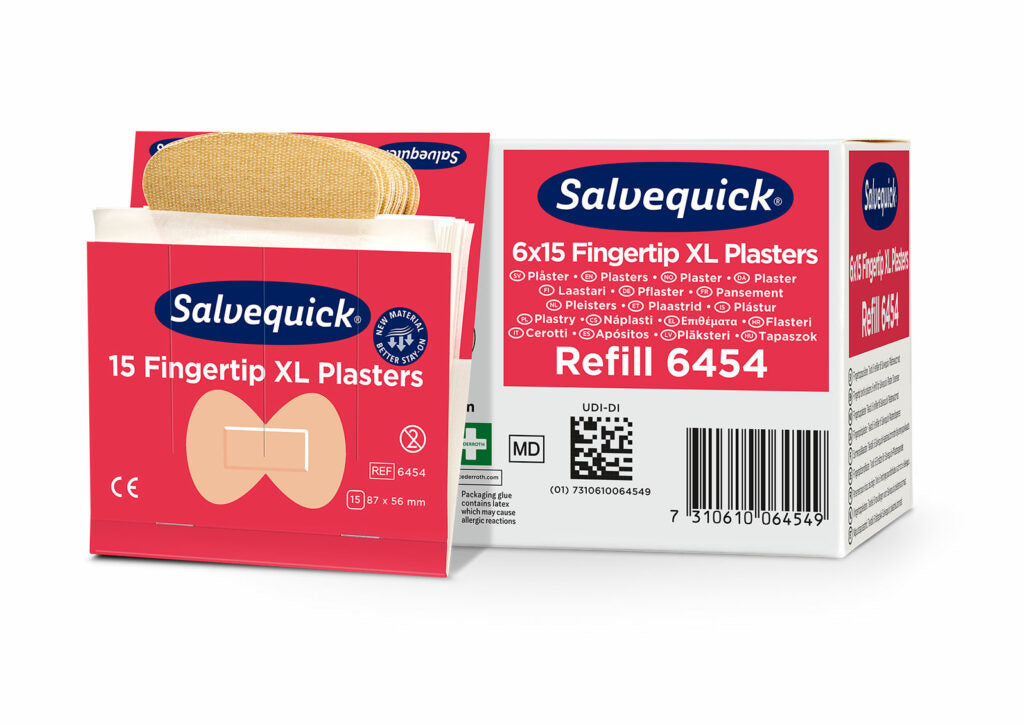Salvequick extra stórir fingurgómaplástrar – áfylling 15 stk.