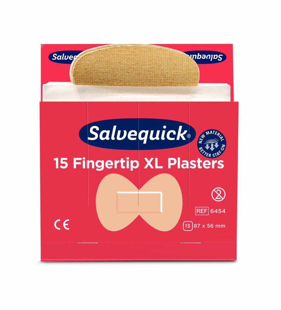 Salvequick extra stórir fingurgómaplástrar – áfylling 15 stk.