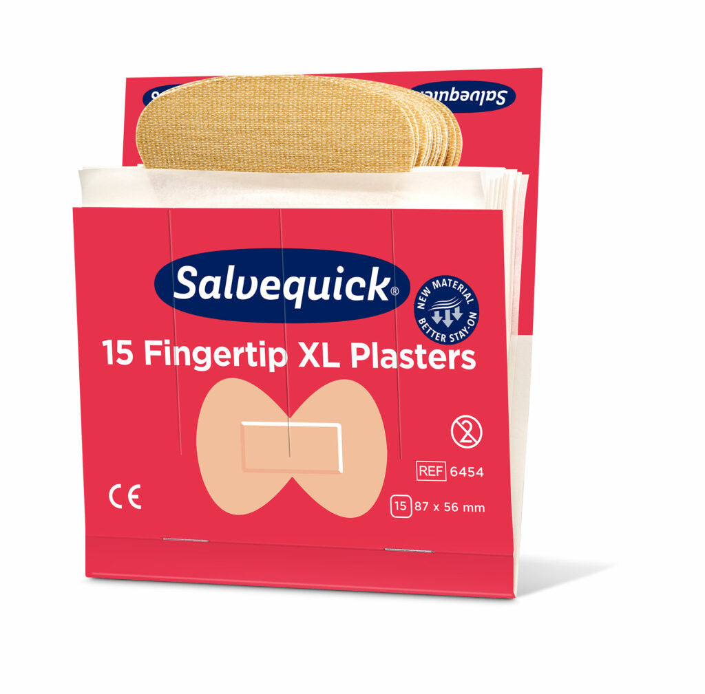 Salvequick extra stórir fingurgómaplástrar – áfylling 15 stk.