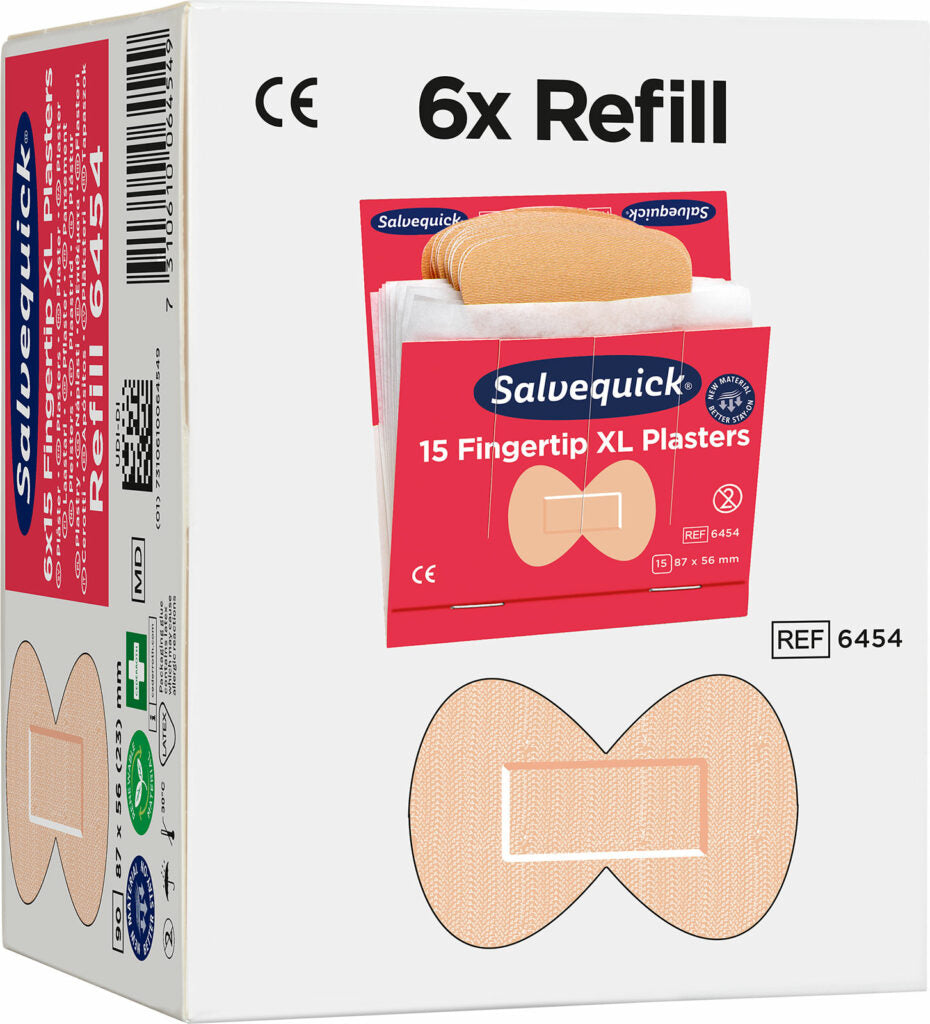 Salvequick extra stórir fingurgómaplástrar – áfylling 15 stk.