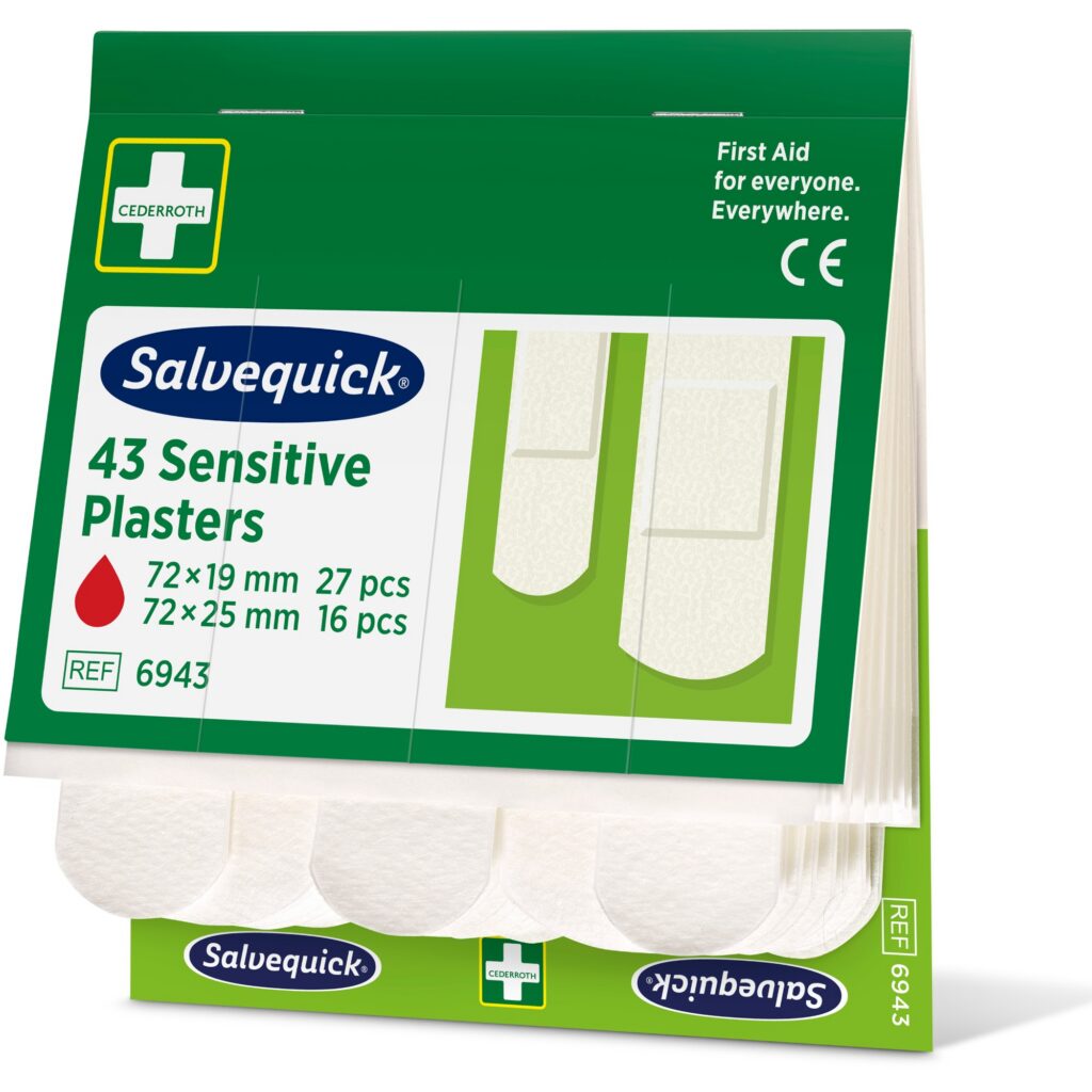 Salvequick Sensitive plástrar fyrir viðkvæma húð – áfylling 43 stk.
