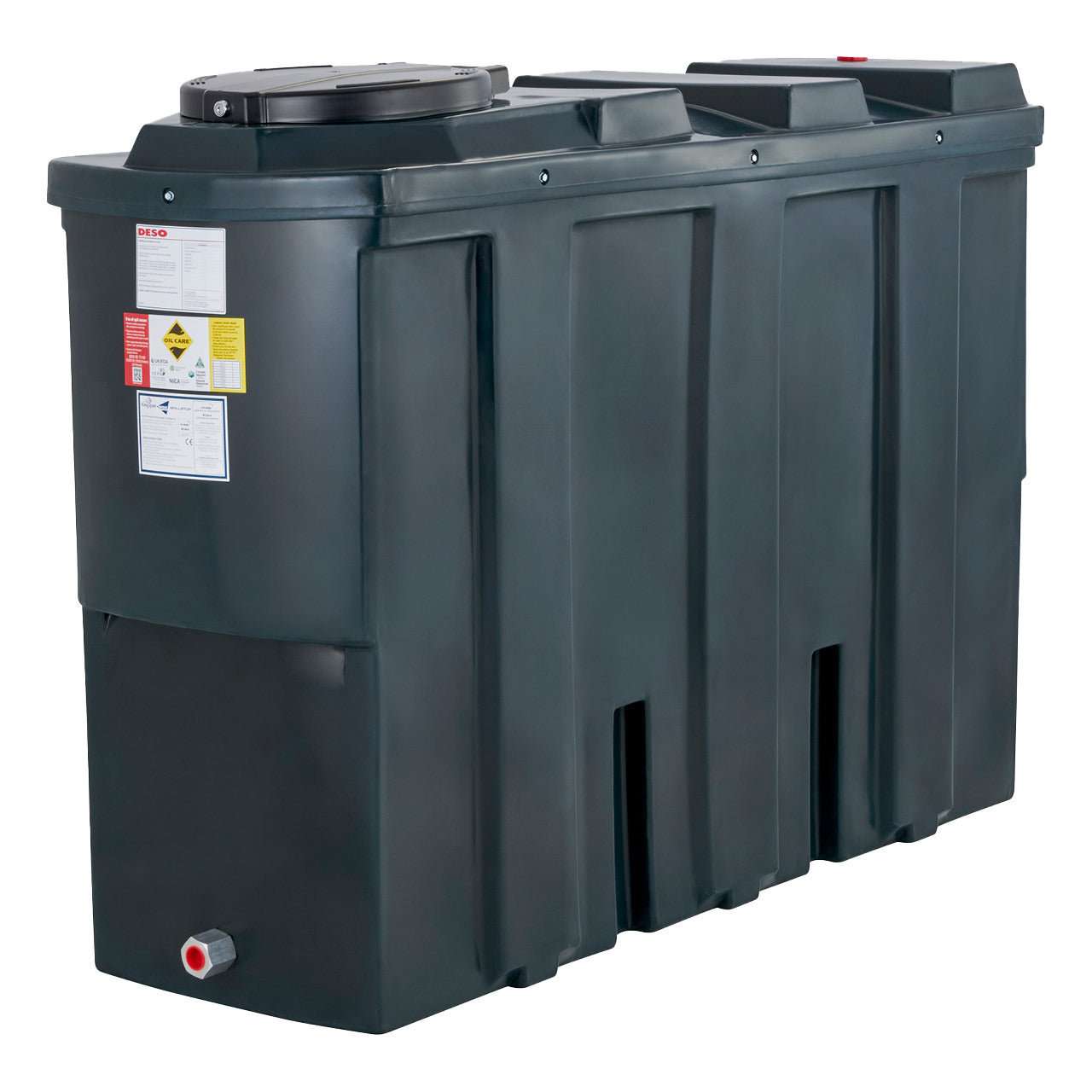 Slimline 1000ltr olíugeymslutankur með innbyggðri lekavörn – FyterTech BTSL1000 – mynd 2