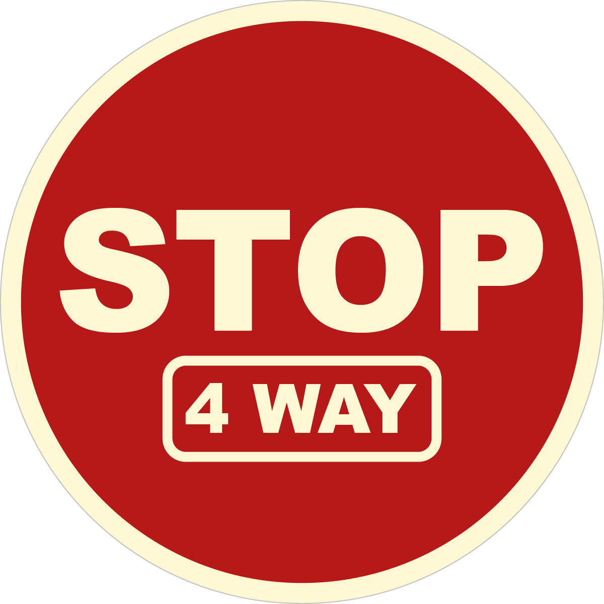 Gólfskilti – Stopp – fjórar áttir