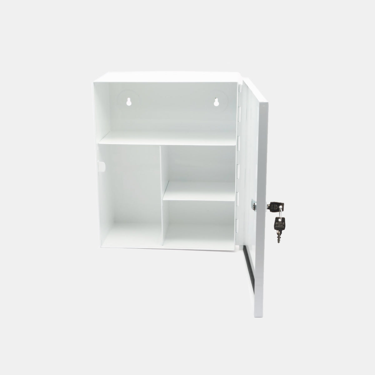 Læstur lyfjaskápur 480x400x200mm stál