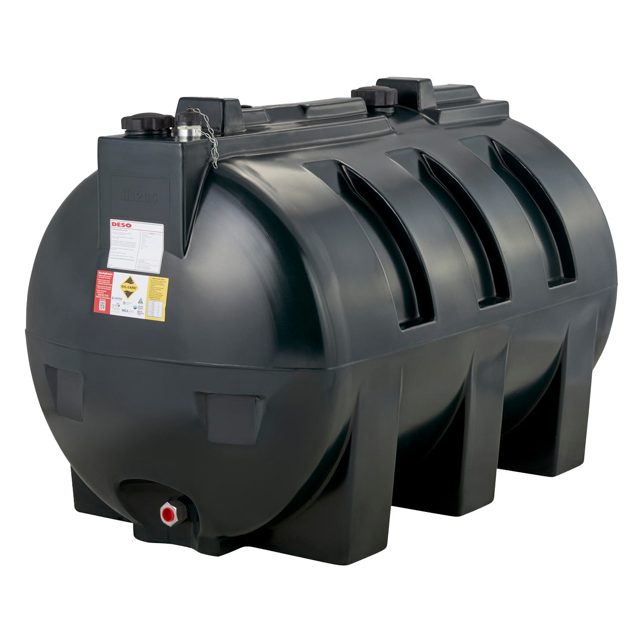 Láréttur 1235 lítra olíugeymslutankur – FyterTech SSH1235 – mynd 2