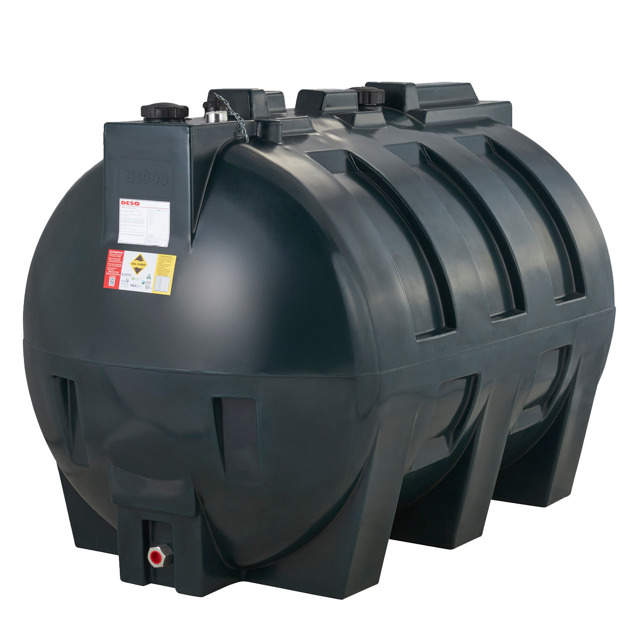 Láréttur 1900 lítra olíugeymslutankur – FyterTech SSH1900 – mynd 2