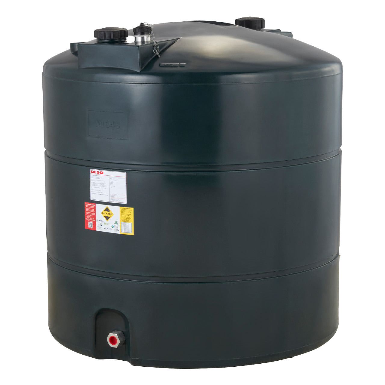 Lóðréttur 1340 lítra olíugeymslutankur – FyterTech SSV1340 – mynd 2