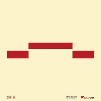 Rennibrunahurð í A-flokki – sjálflýsandi skilti 150 x 150 mm
