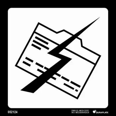 Skeyti og fax – sjálflýsandi skilti 150 x 150 mm