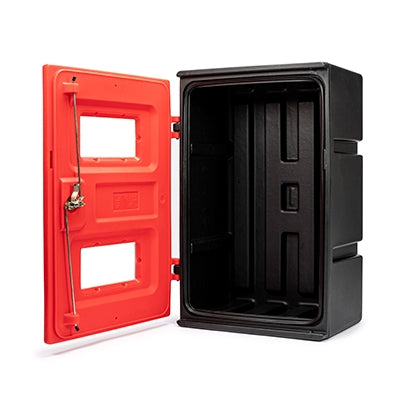 Fire extinguisher box front loader 850 x 565 x 375mm | Efnavörgeymslur Stærri/úr stáli
