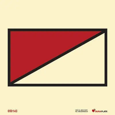 Brunaviðvörunarstjórnborð – sjálflýsandi skilti 150 x 150 mm