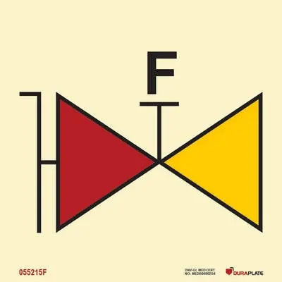 Froðubrunahani – sjálflýsandi skilti 150 x 150 mm