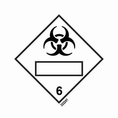 Hættumerki – smitefni – sjálflýsandi skilti 250 x 250 mm