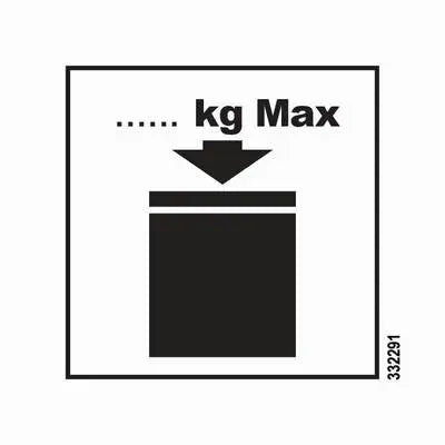 Merki – IBC-ílát sem má stafla – sjálflýsandi skilti 250 x 250 mm