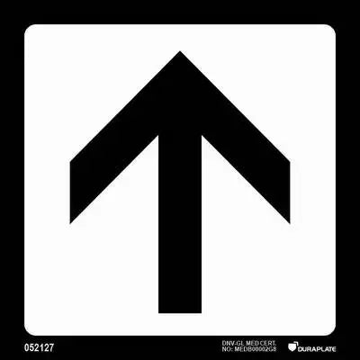 Lárétt/lóðrétt ör – sjálflýsandi skilti 150 x 150 mm
