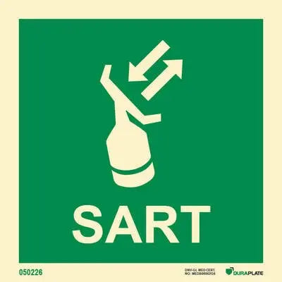 Ratsjársvari (SART) – sjálflýsandi skilti 150 x 150 mm