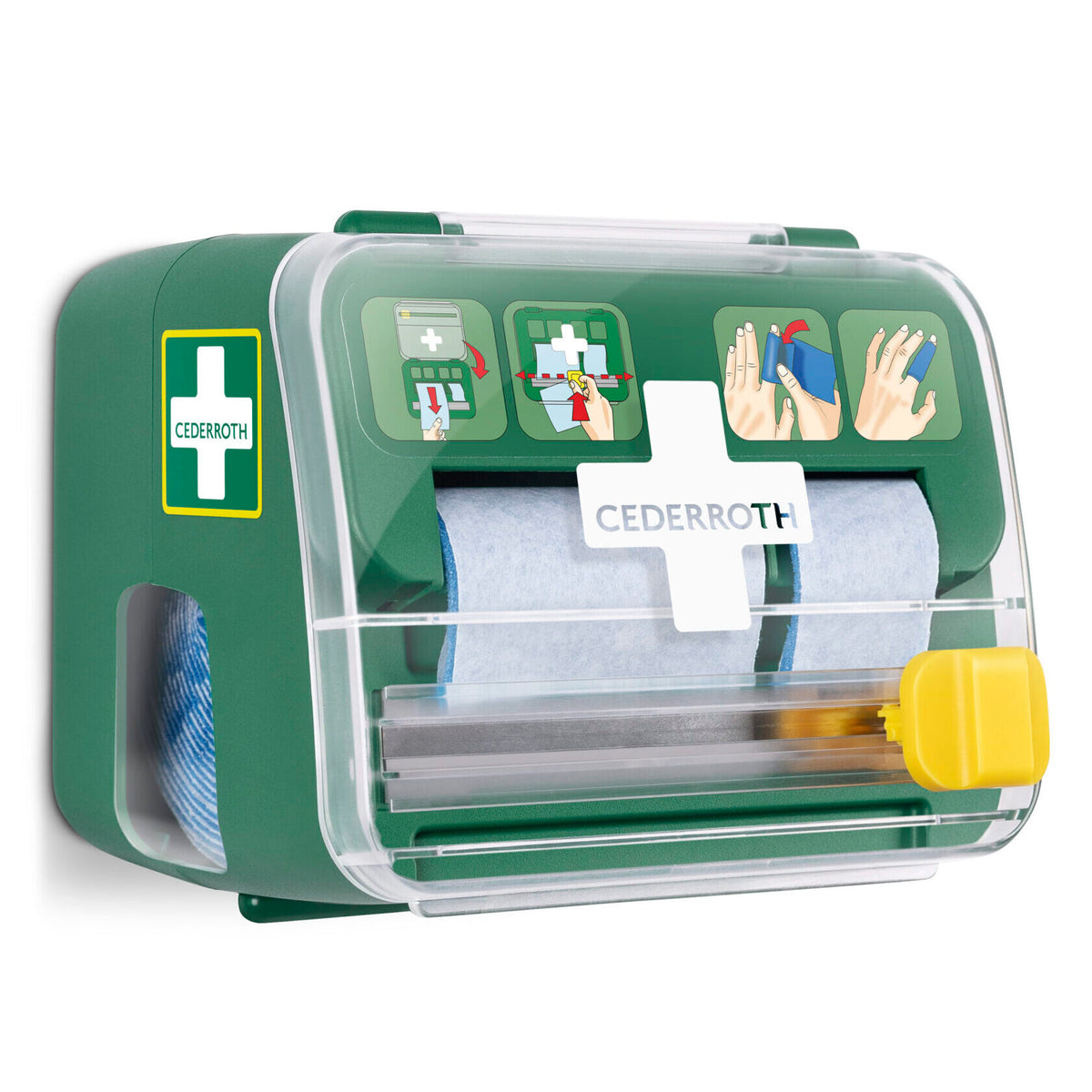 Cederroth Soft Foam 2-in-1 plástraskammtari – með tveimur bláum rúllum