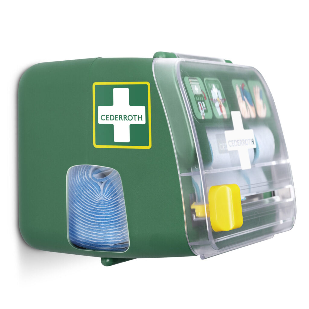 Cederroth Soft Foam 2-in-1 plástraskammtari – með tveimur bláum rúllum