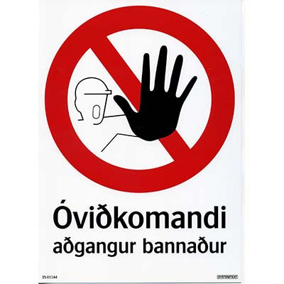 Óviðkomandi aðg. bannaður A4